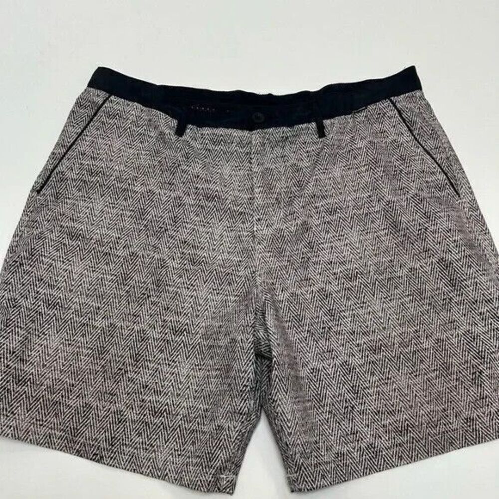 HURLEY Black & White Recycled Polyester‎ Shorts size 38 with Pockets